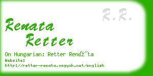 renata retter business card